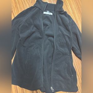 black zip up jacket